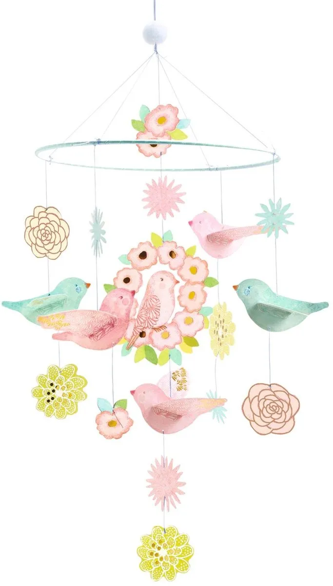 Djeco Mobiel Lente Vogels - Multicolor - afbeelding 3 van 3