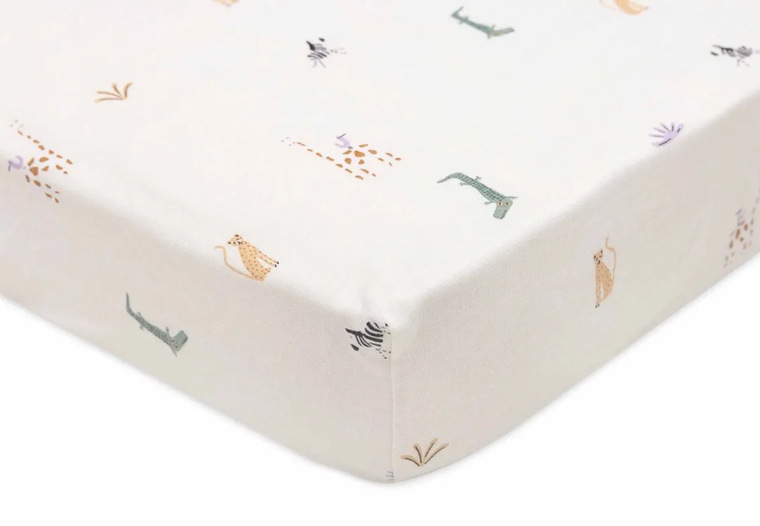 Jollein Baby Hoeslaken Jersey Jungle Jambo 70/75x140/150cm
