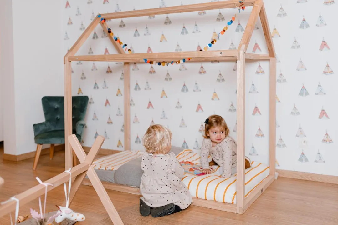 Childhome Huisbed Naturel 148x78x138cm