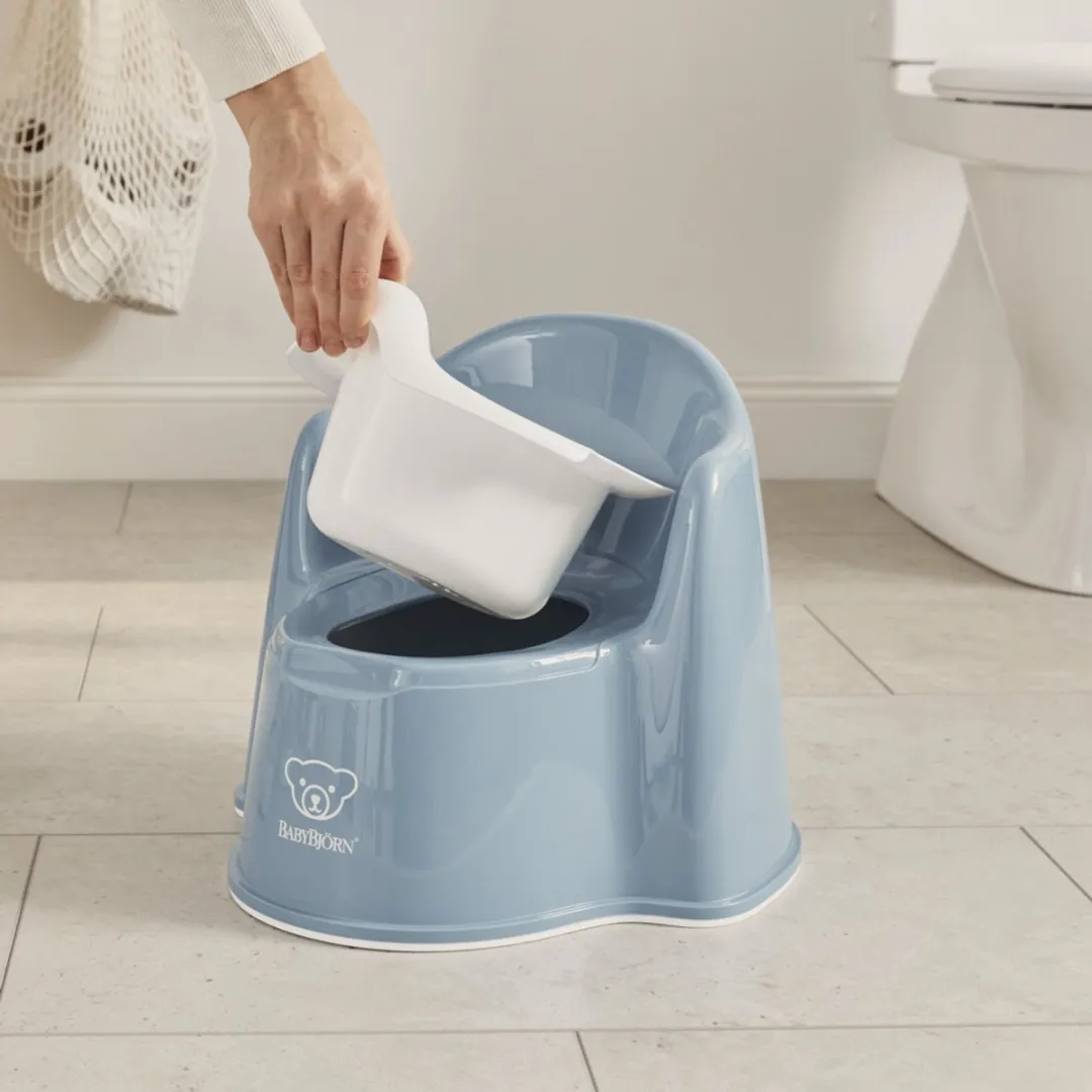 BabyBjörn Plaspotje Zetel Diepblauw-Wit