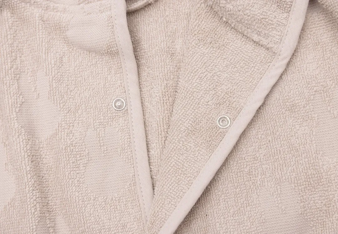 Jollein x Nijntje Badjas Badstof 1-2 Jaar - Miffy Jacquard Nougat