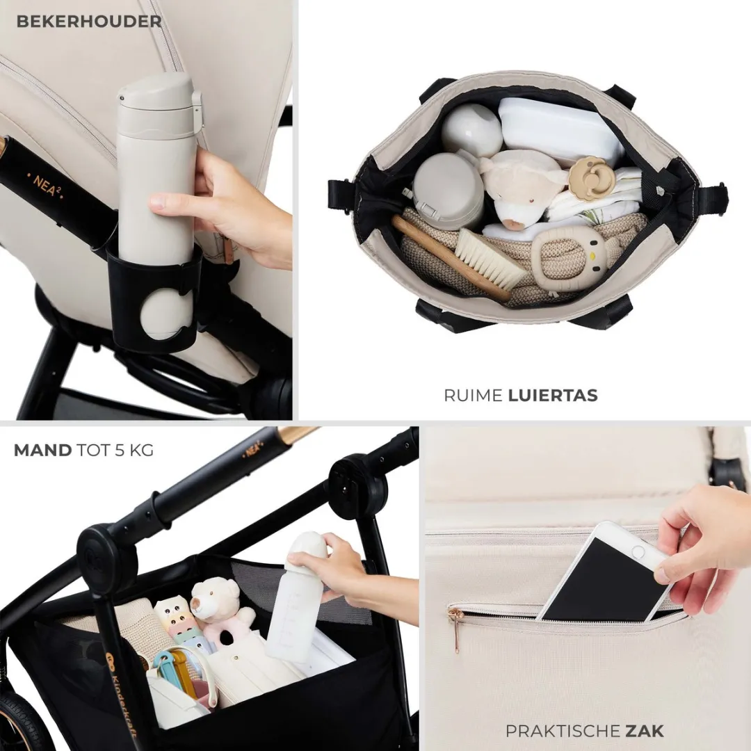 KinderKraft NEA 2 Kinderwagen 2-in-1 - Grijs