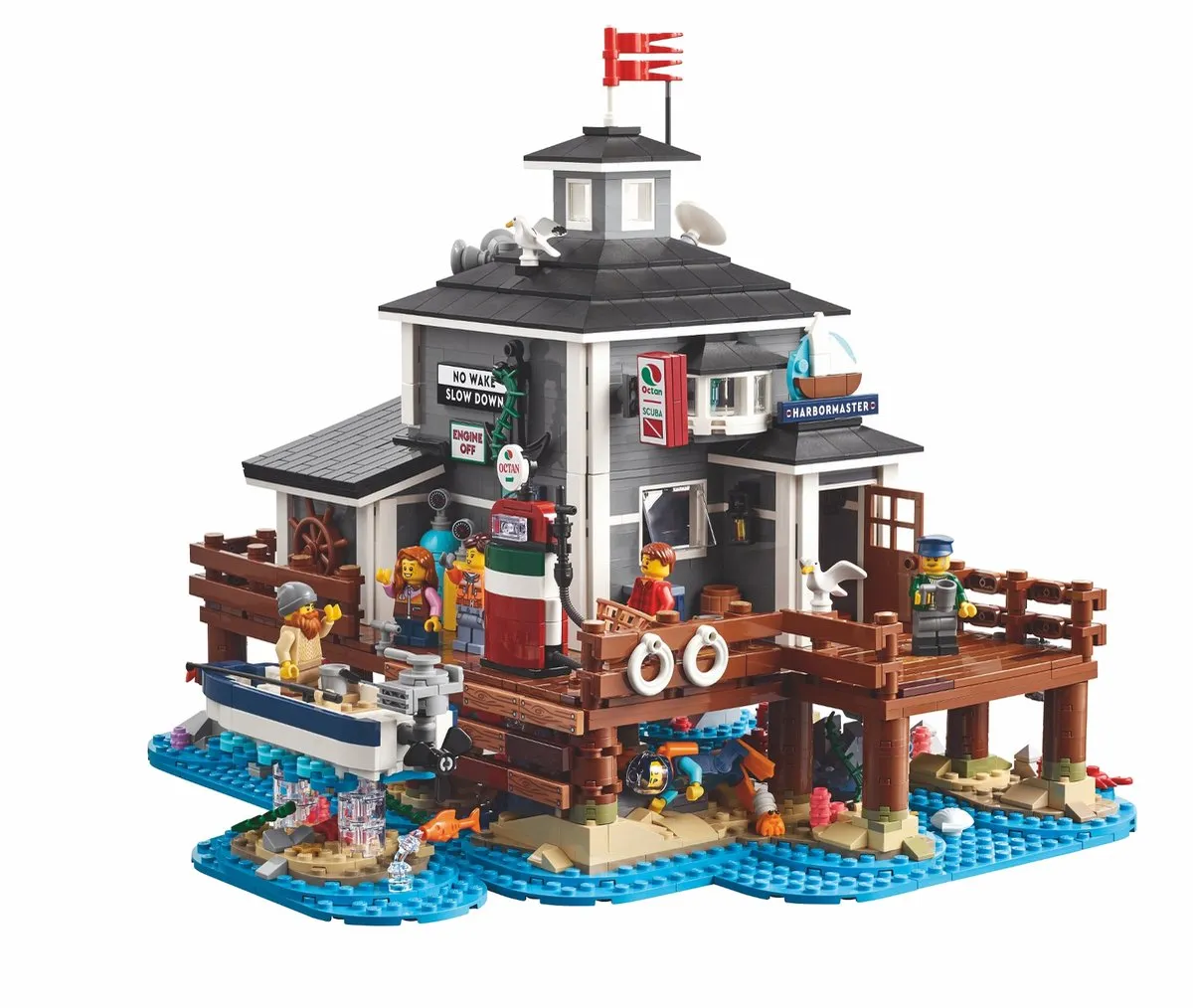 LEGO Bricklink Harbormaster’s Office 2418 Stukken - 6 Minifiguren - Multi