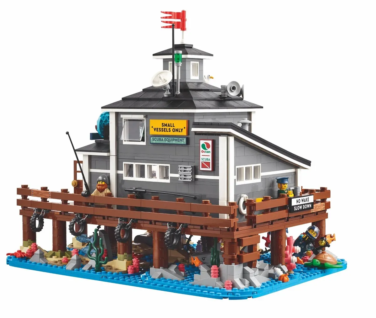 LEGO Bricklink Harbormaster’s Office 2418 Stukken - 6 Minifiguren - Multi