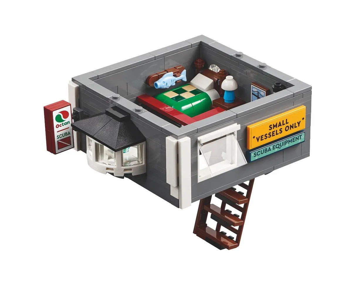 LEGO Bricklink Harbormaster’s Office 2418 Stukken - 6 Minifiguren - Multi - afbeelding 6 van 6