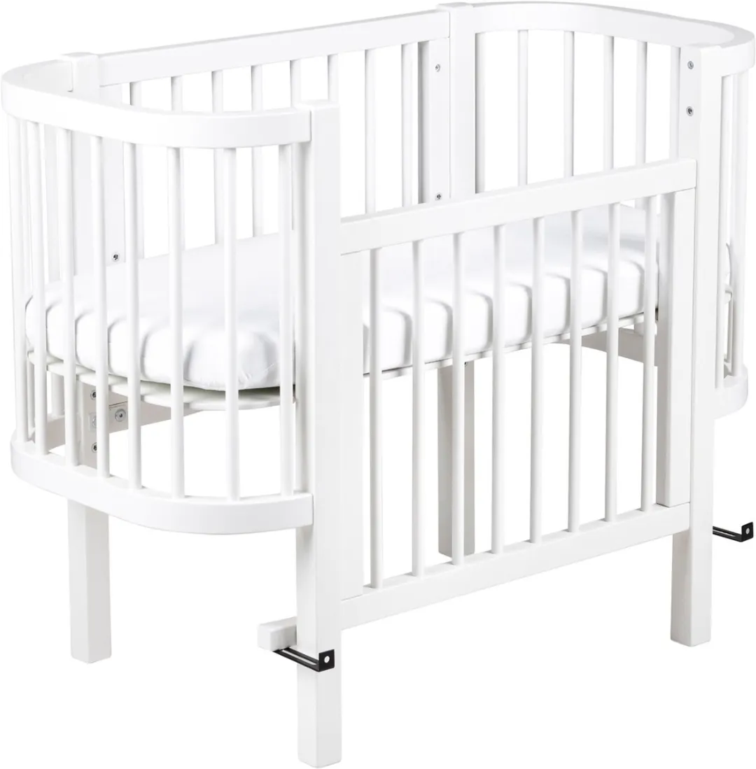 Sebra Bedside Crib Classic White - afbeelding 3 van 4