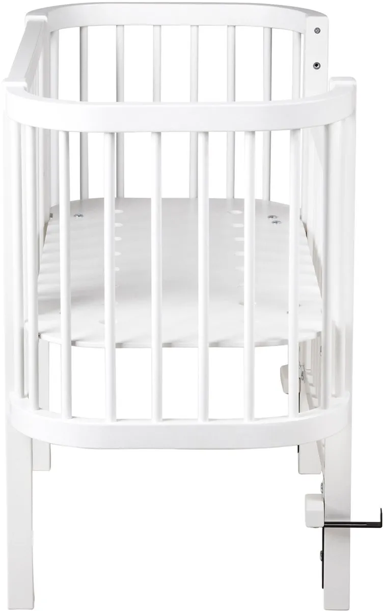 Sebra Bedside Crib Classic White - afbeelding 4 van 4