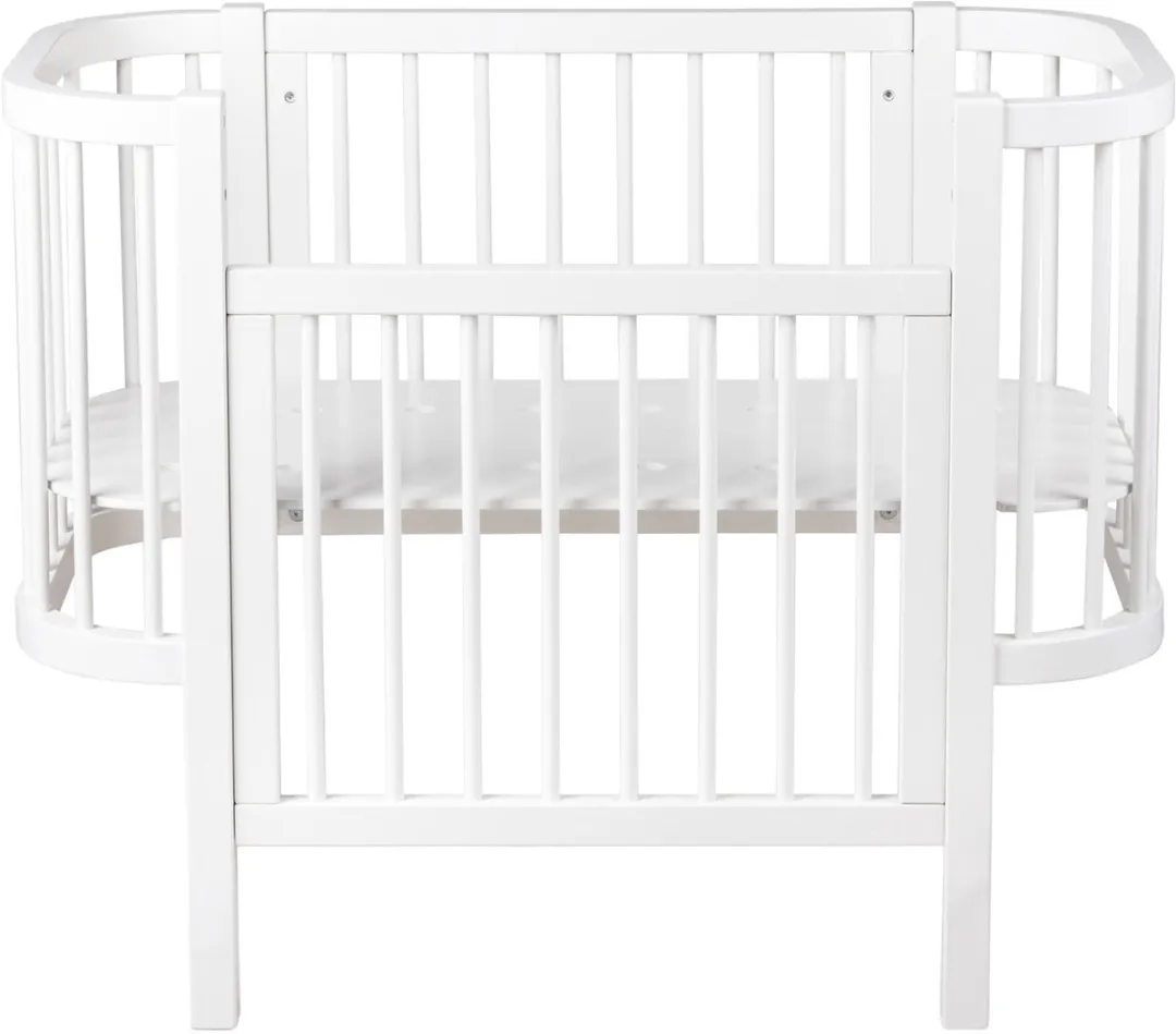 Sebra Bedside Crib Classic White - afbeelding 2 van 4