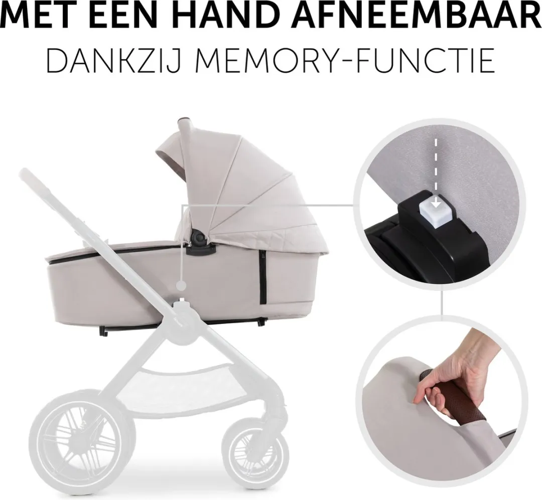 Hauck Walk N Care Carrycot Reiswieg Beige