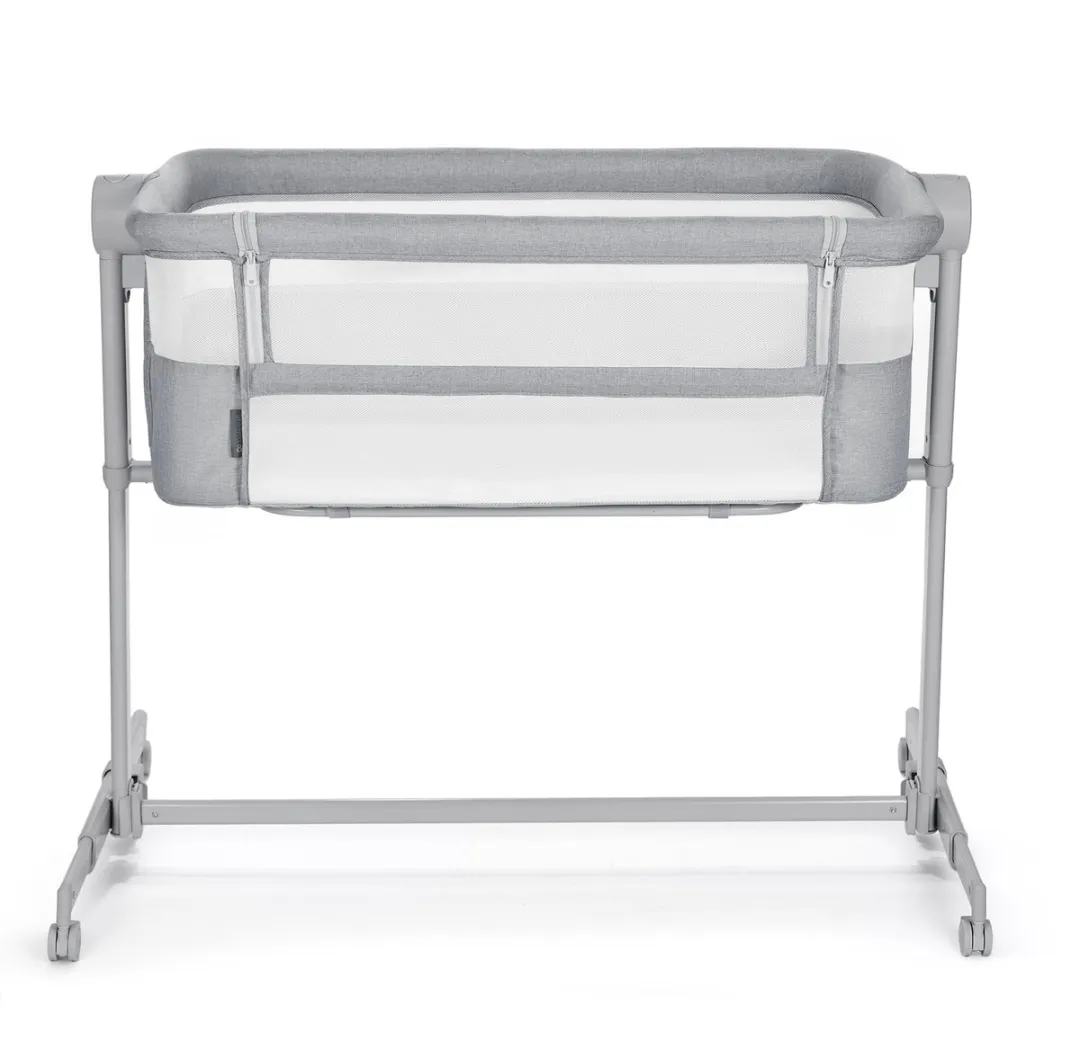KinderKraft NESTEE UP 2 Bijzetbed - Co-sleeper Lichtgrijs
