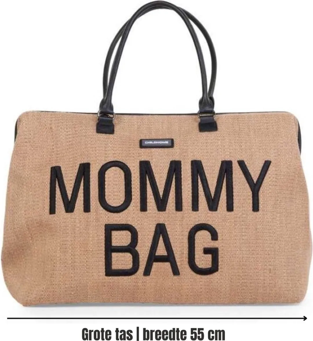 Childhome Mommy Bag Verzorgingstas - Raffia - Waterafstotend