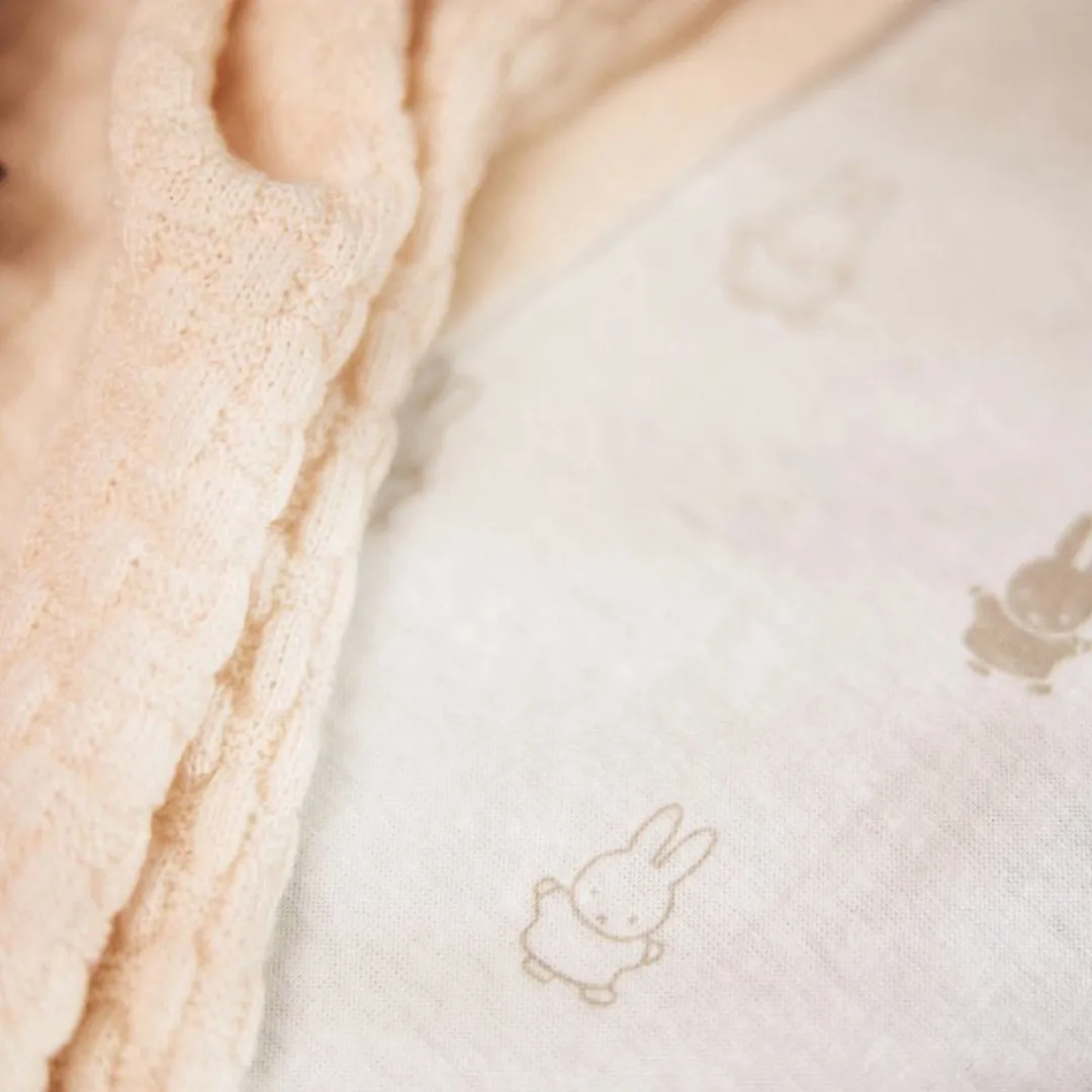 Jollein x Nijntje Hoeslaken Jersey 40/50x80/90cm - Happy Miffy Nougat