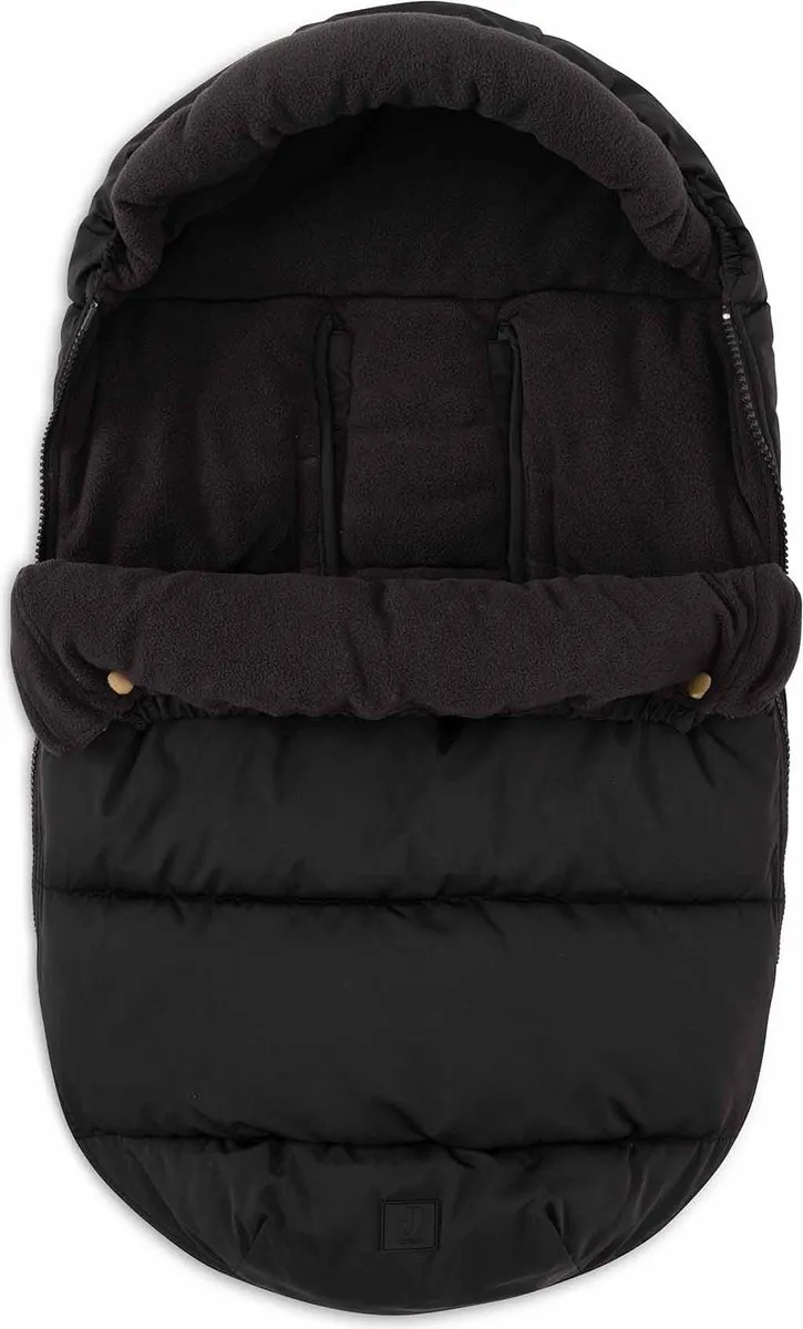 Jollein Baby Voetenzak Groep 0+ Puffed - Autostoel/Kinderwagen - Zwart