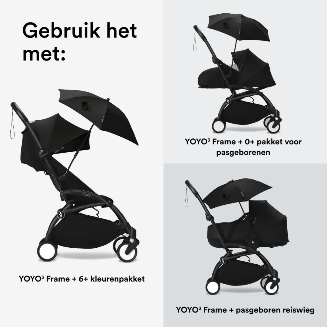 Stokke YOYO Parasol - Black - UPF 50+ - afbeelding 4 van 6