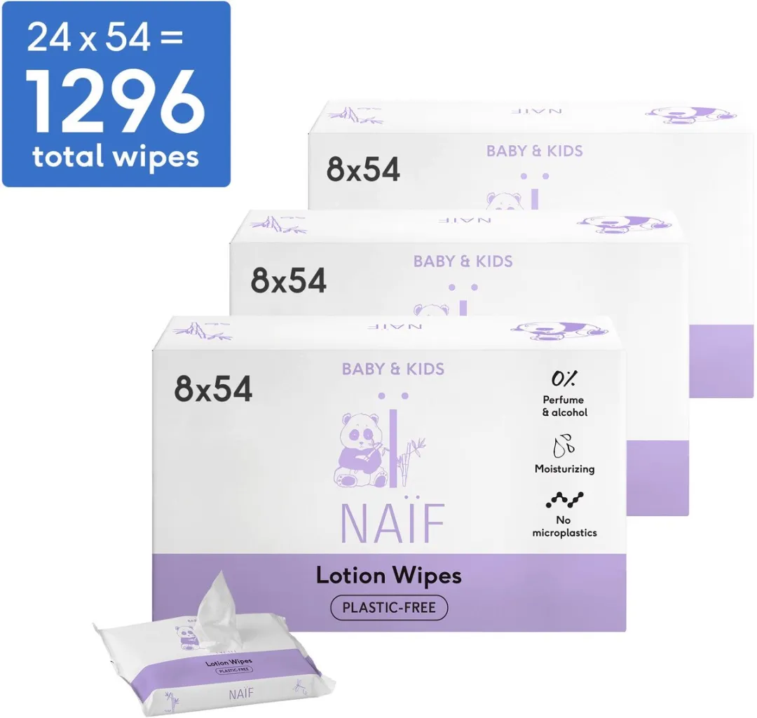 Naïf Lotion Billendoekjes 1296 Stuks (24x54)