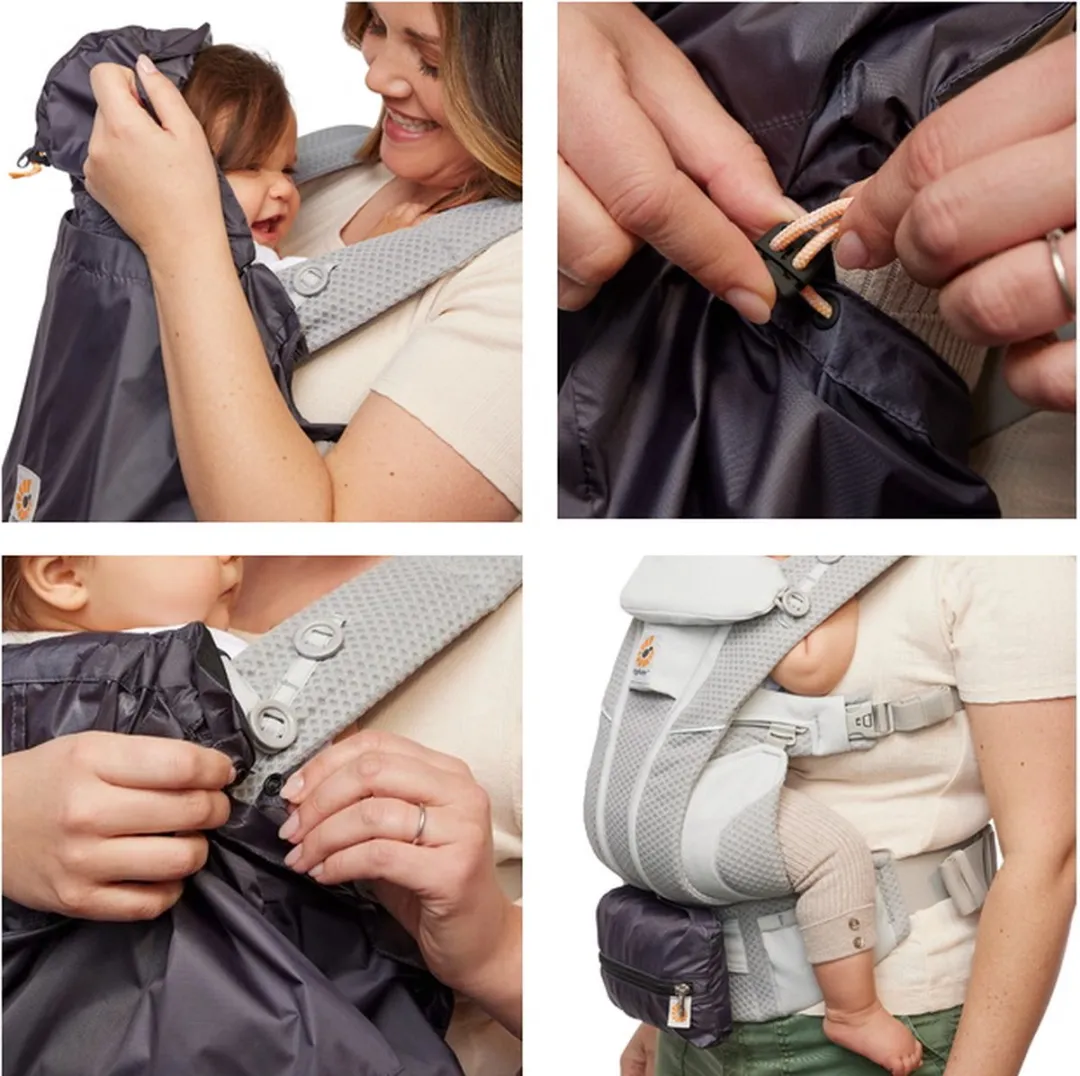 Ergobaby Rain & Wind Draagzak Hoes - Charcoal
