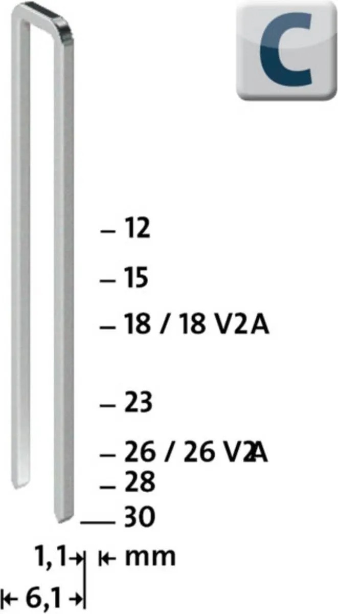 Novus Smalrug nieten C 4/23 - 1100 Stuks