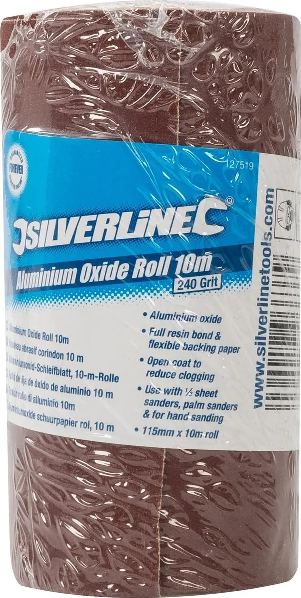 Silverline Schuurpapier op Rol Aluminiumoxide 240 - 10m x 115mm