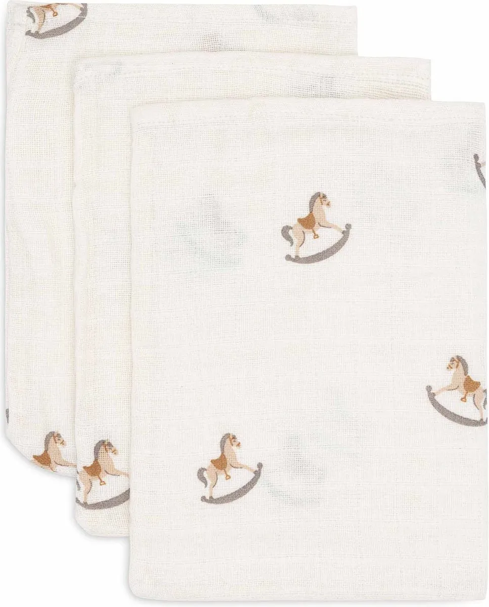 Jollein Baby Hydrofiel Washandje Nostalgic Ride - 3 Stuks