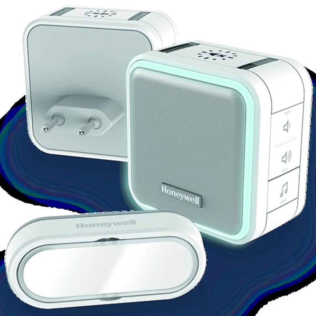 Honeywell DC515SP2 Draadloze Deurbel - 1 Ontvanger - 6 Melodieën - Wit