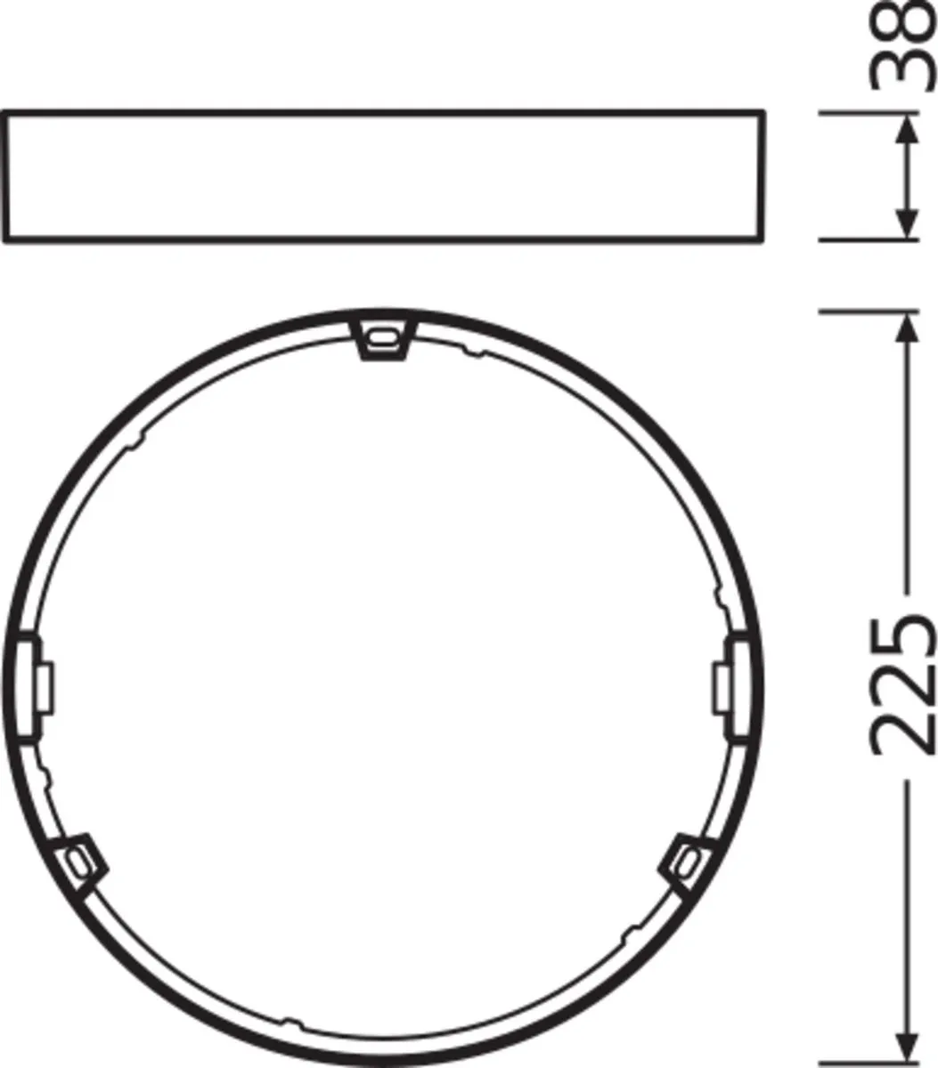 LEDVANCE Downlight Frame Slank Rond DN210