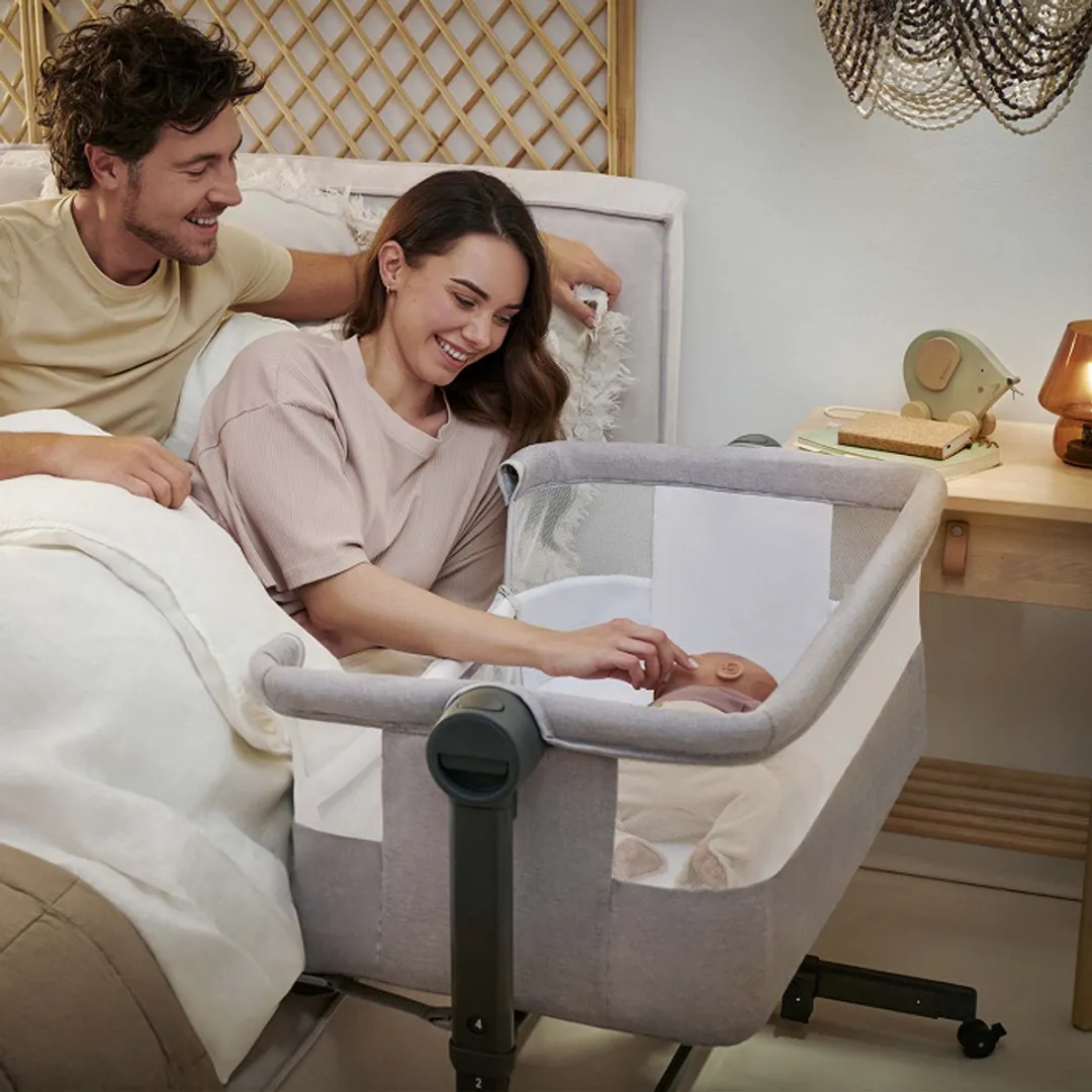 KinderKraft NESTEE UP 2 Bijzetbed - Co-sleeper 2-in-1 - Beige