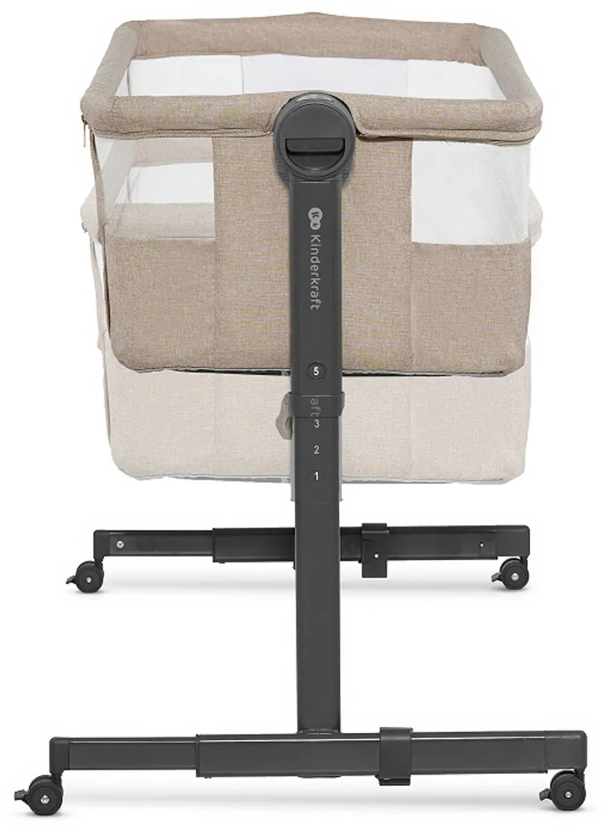 KinderKraft NESTEE UP 2 Bijzetbed - Co-sleeper 2-in-1 - Beige