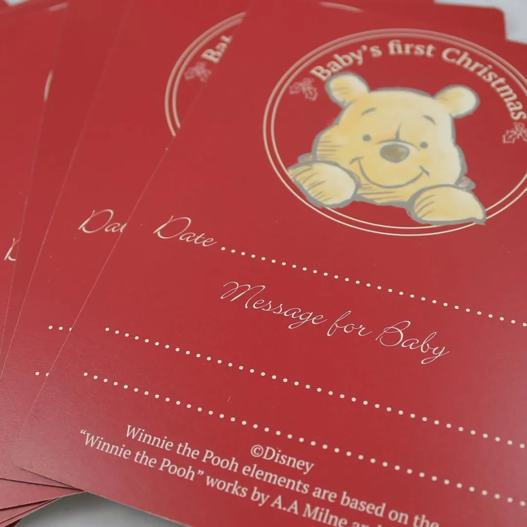 Disney Winnie de Pooh Milestonekaarten - Rood/Ivoor