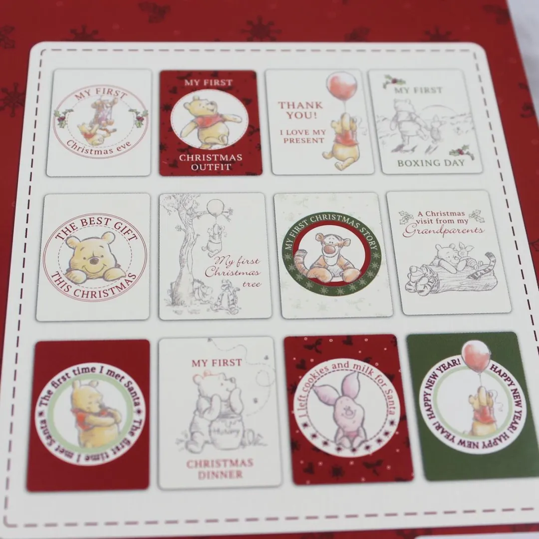 Disney Winnie de Pooh Milestonekaarten - Rood/Ivoor