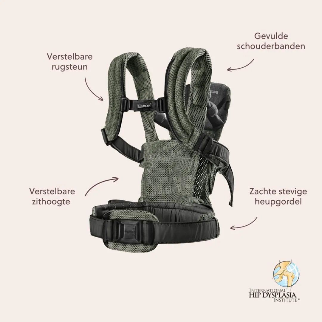 BabyBjörn Draagzak Harmony 3D Mesh - Donkergroen - afbeelding 4 van 6