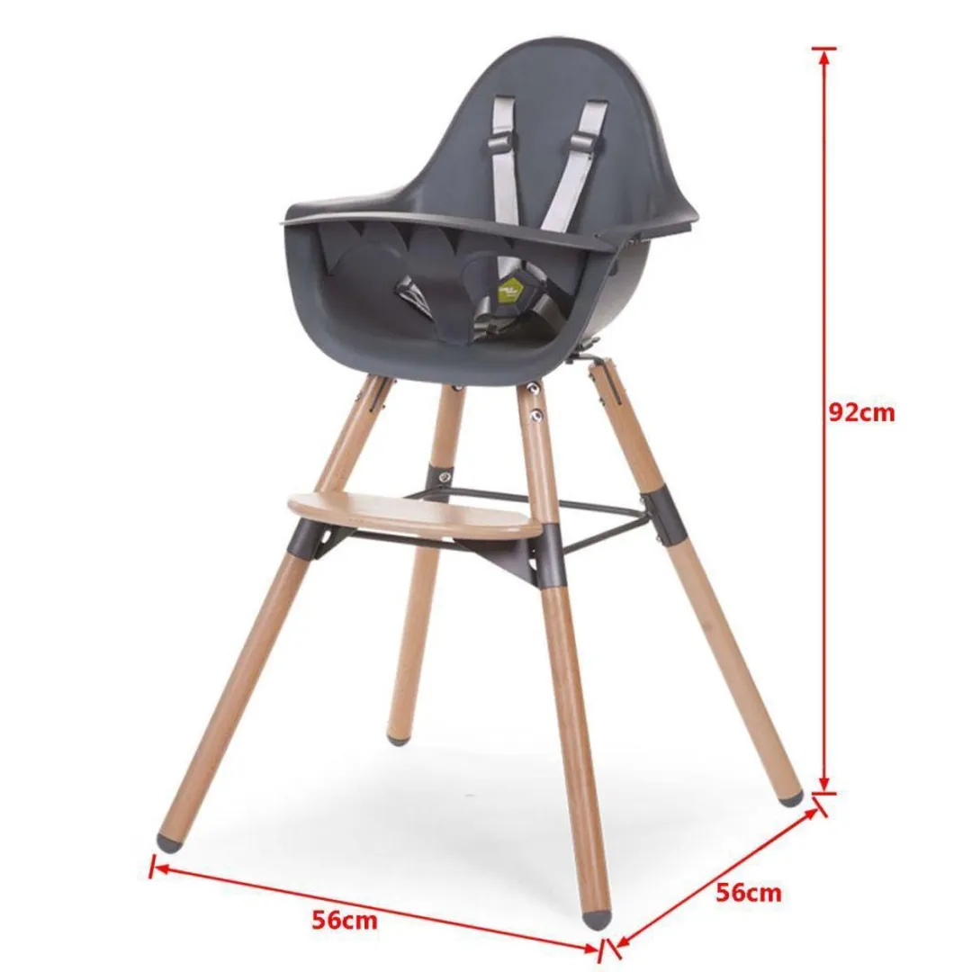 Childhome Evolu Kinderstoel Antraciet - 56x56x92cm