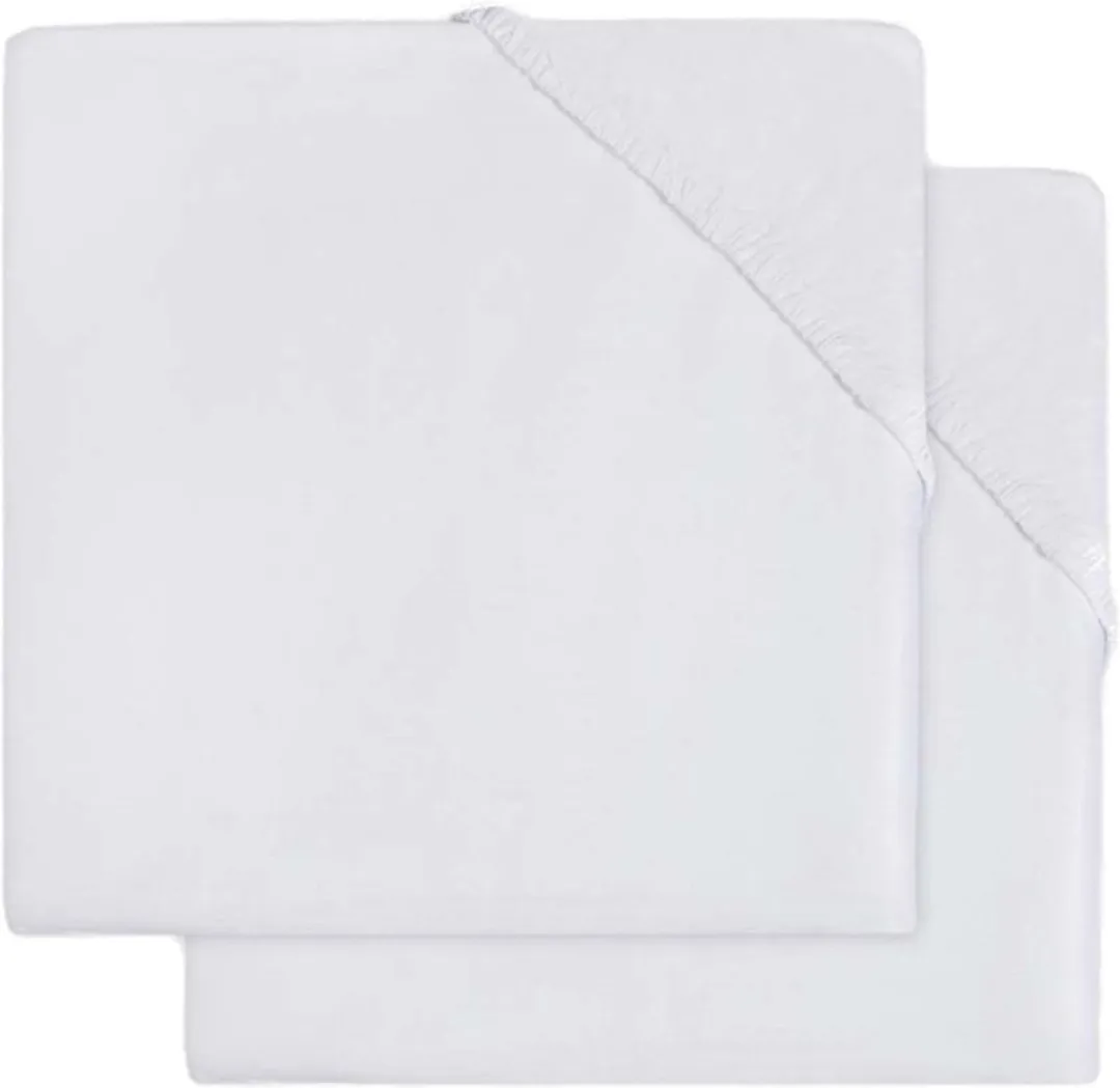 Jollein Aankleedkussenhoes Badstof 50x70cm - 2 Stuks - Wit