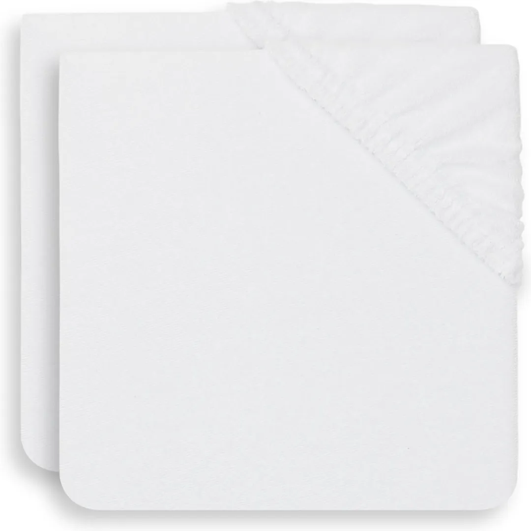 Jollein Aankleedkussenhoes Badstof 50x70cm - 2 Stuks - Wit