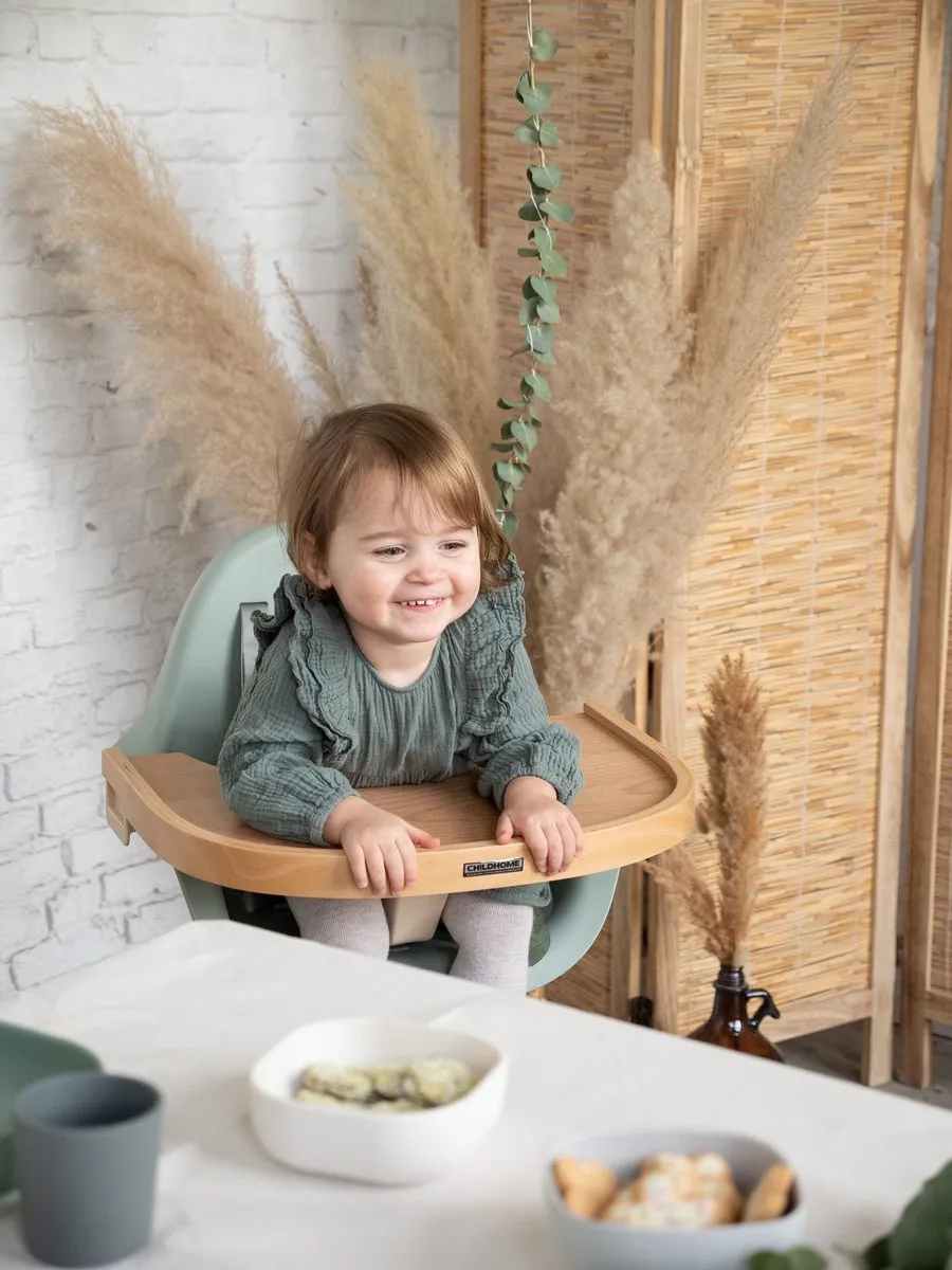 Childhome 2-in-1 Hoge Stoel Muntgroen - 2 Hoogtestanden