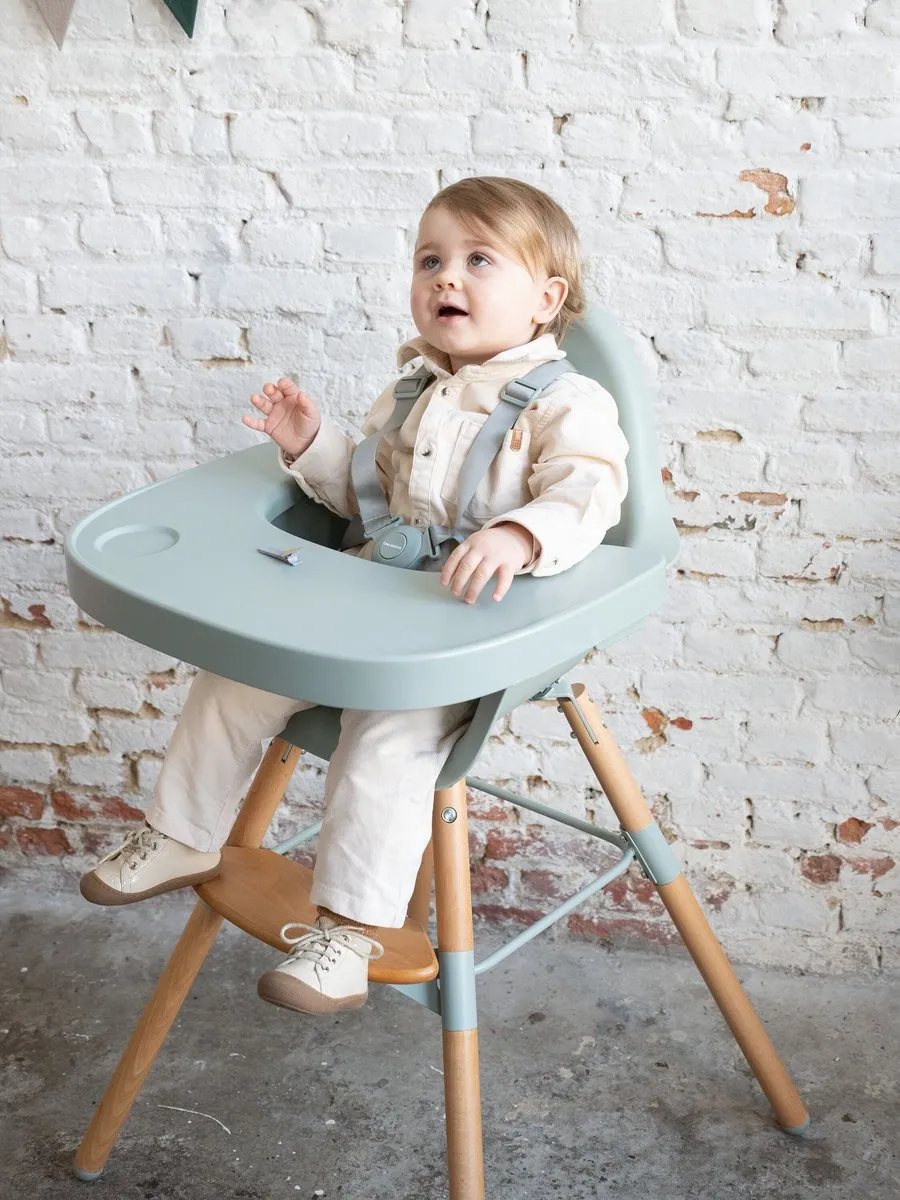 Childhome 2-in-1 Hoge Stoel Muntgroen - 2 Hoogtestanden