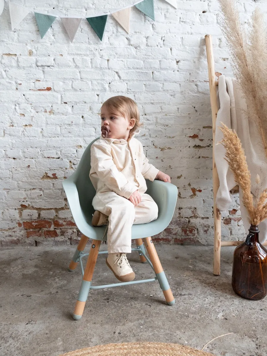 Childhome 2-in-1 Hoge Stoel Muntgroen - 2 Hoogtestanden