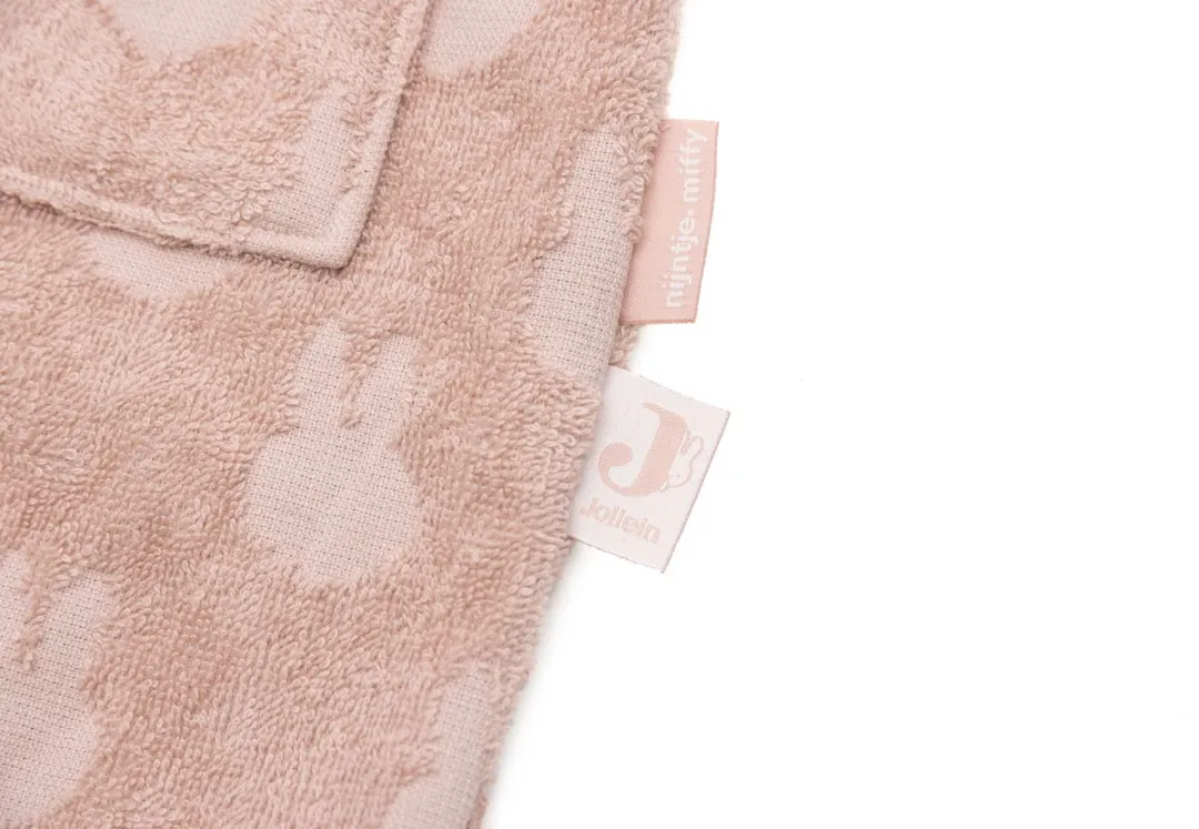 Jollein x Nijntje Badjas Badstof 1-2 Jaar - Miffy Jacquard Wild Rose