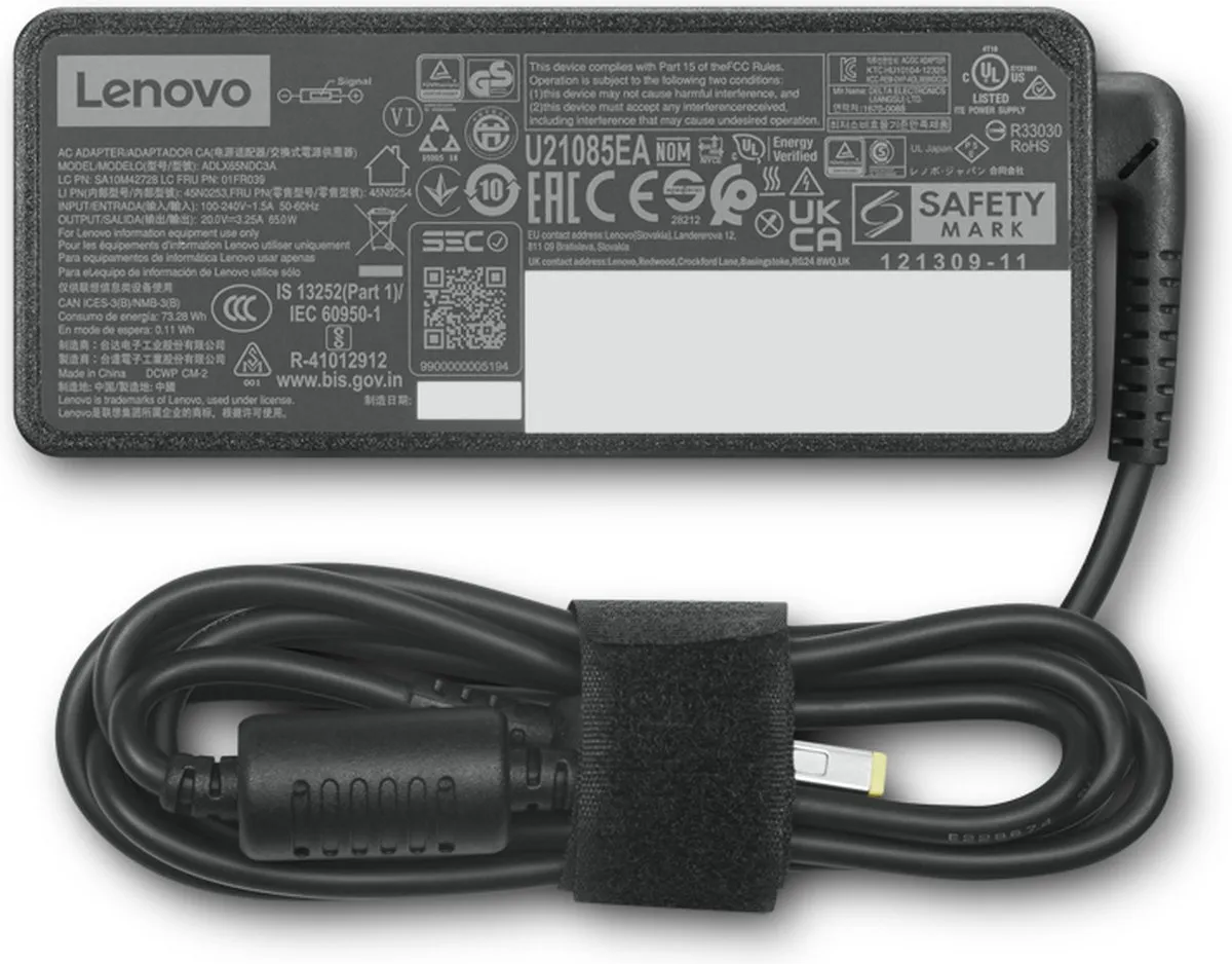 Lenovo 4X21J81440 Laptop Oplader 65W - Zwart
