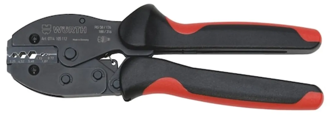 Würth 2C-Krimptang BNC Coaxconnectoren - Zwart