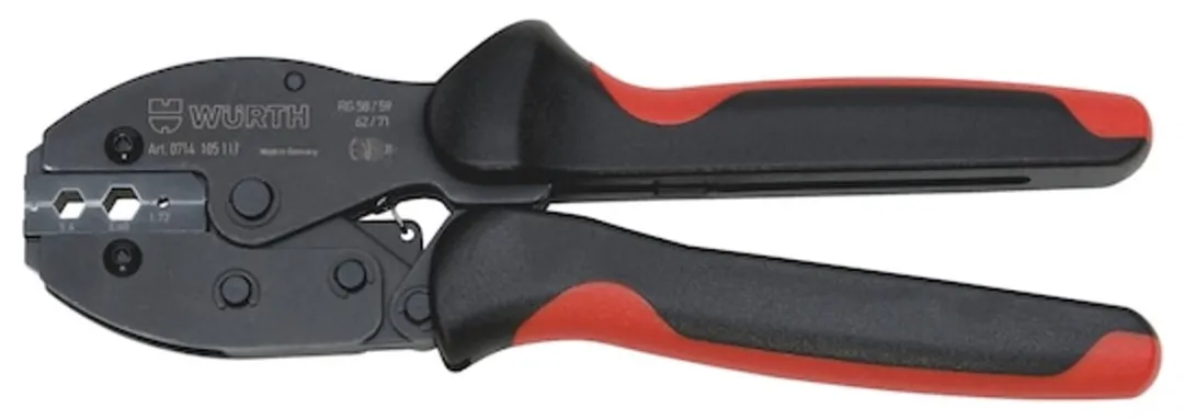 Würth 2C-Krimptang BNC Coaxconnectoren - Zwart