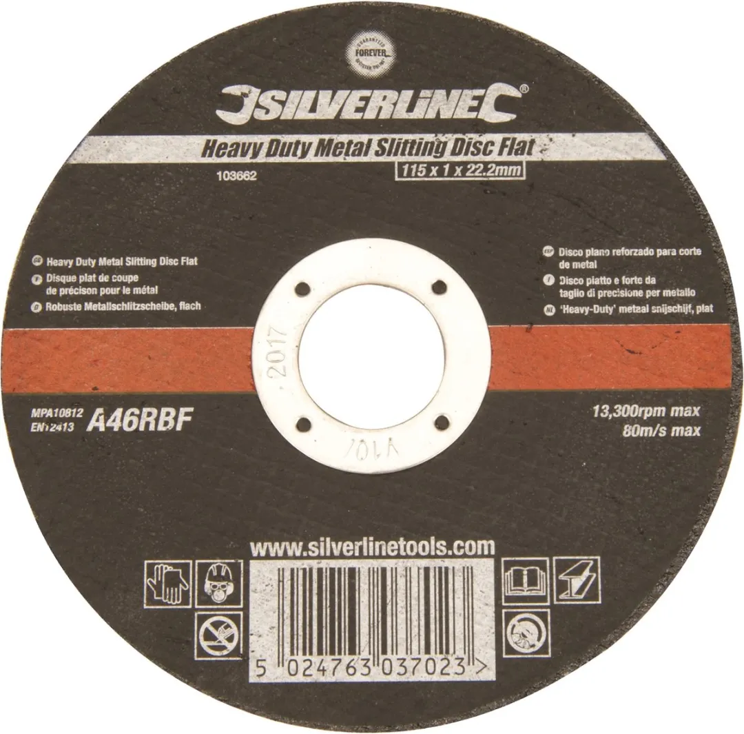 Silverline Heavy Duty Metaal Snijschijf Ø115mm