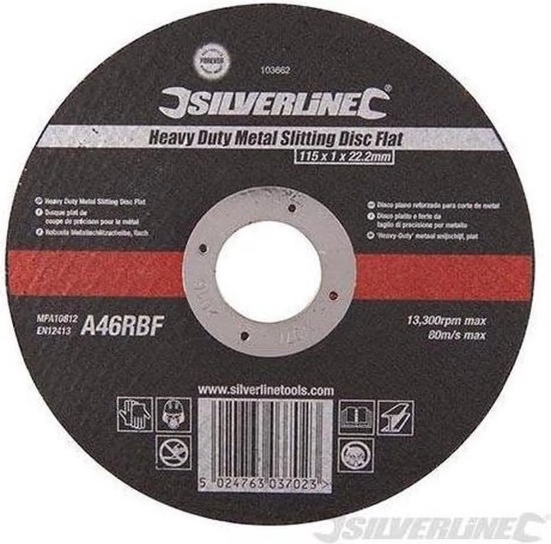 Silverline Heavy Duty Metaal Snijschijf Ø115mm - Glasvezelversterkt