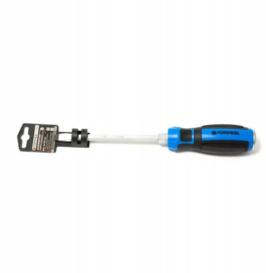 Forsage SL8x150mm Platte Schroevendraaier - Slagvast - Zwart/Blauw