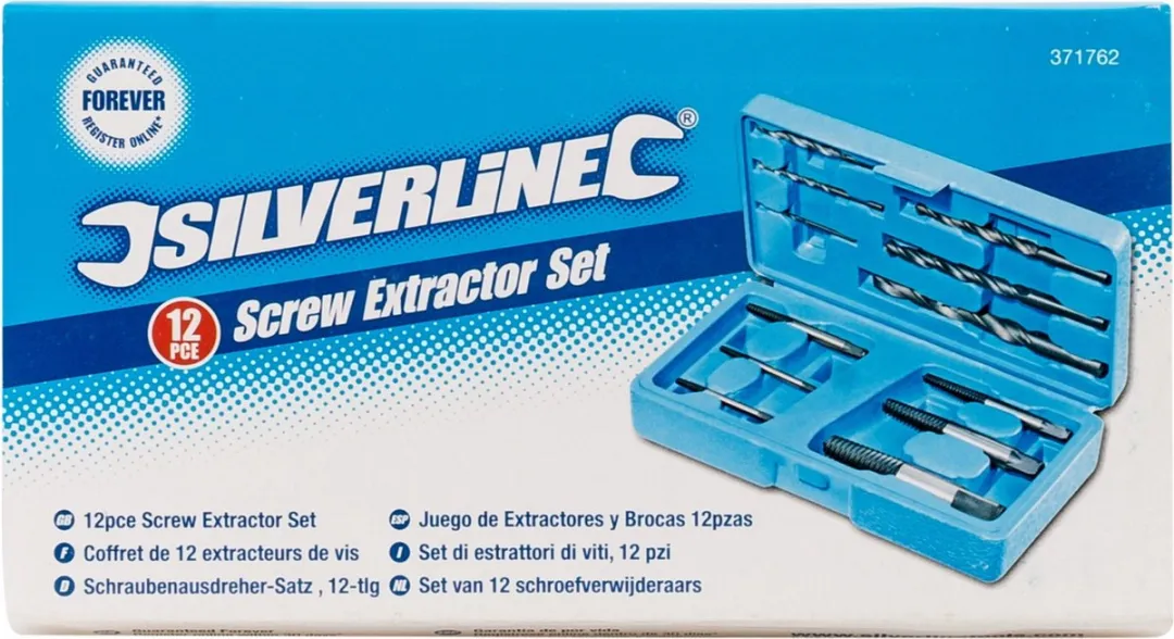 Silverline 12-delige Schroefverwijderaar Set 371762 - Blauw