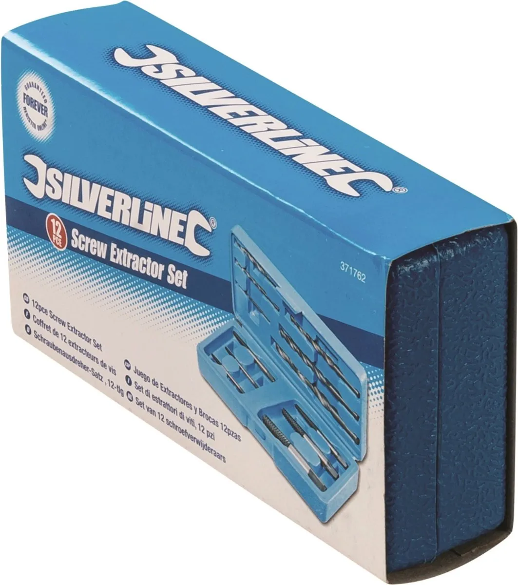 Silverline 12-delige Schroefverwijderaar Set 371762 - Blauw