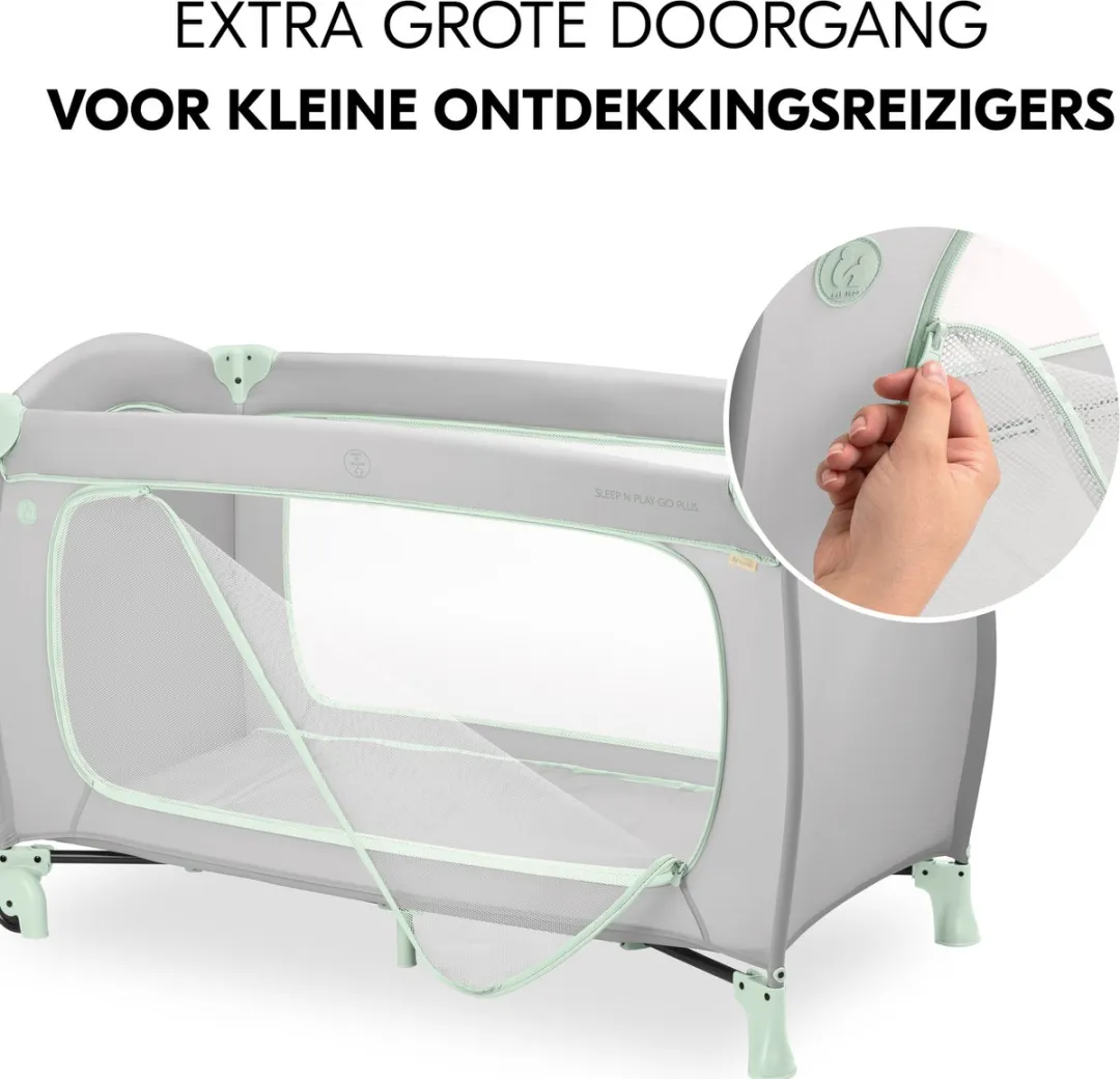 Hauck Sleep N Play Go Plus Campingbedje - Dusty Mint
