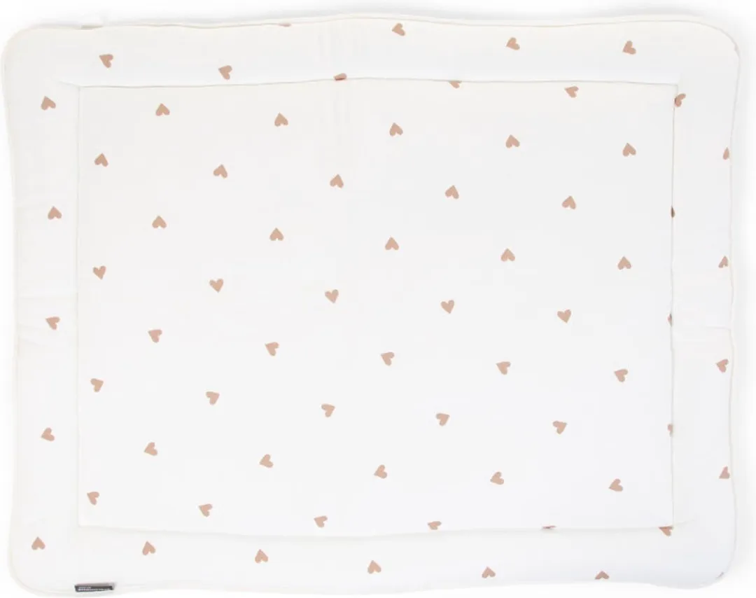 Childhome Boxkleed 75x95cm - Tetra Hartjes - Lichtblauw