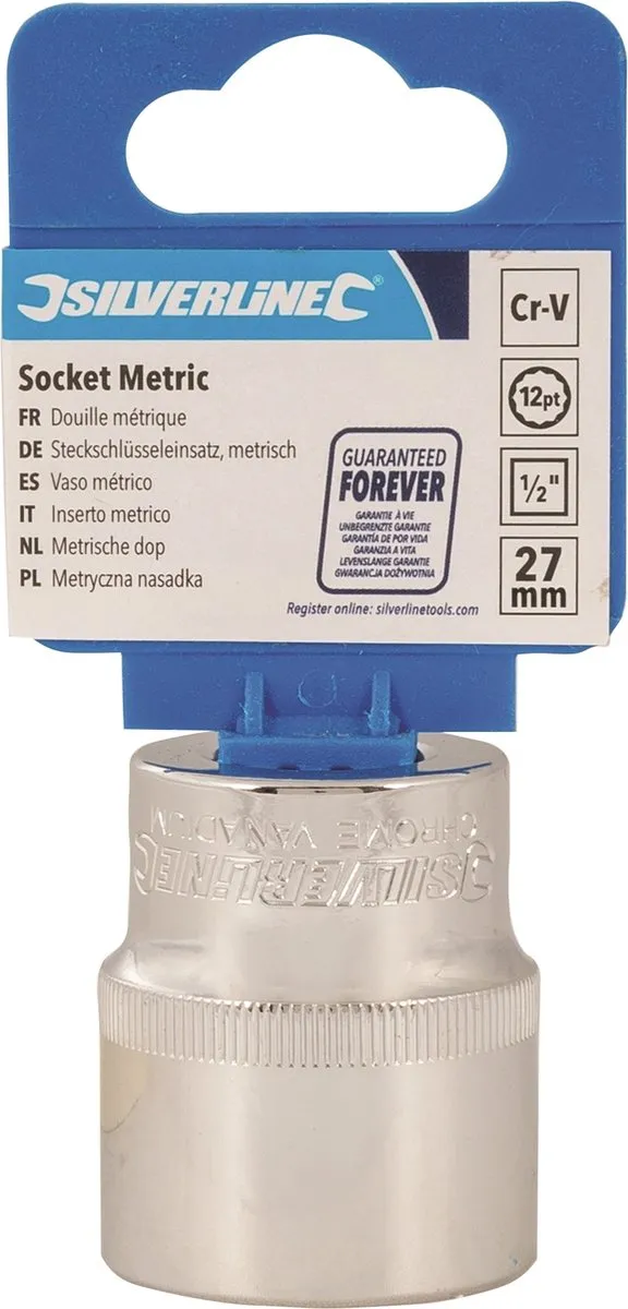 Silverline Metrische zeskantdop 27mm - 12-kant