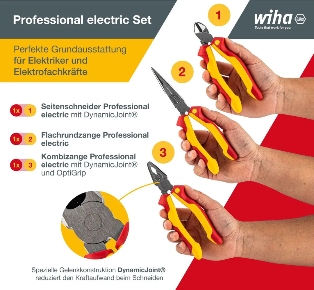 Wiha Tangenset Professional Electric 3-delig Z99000106 - Wit