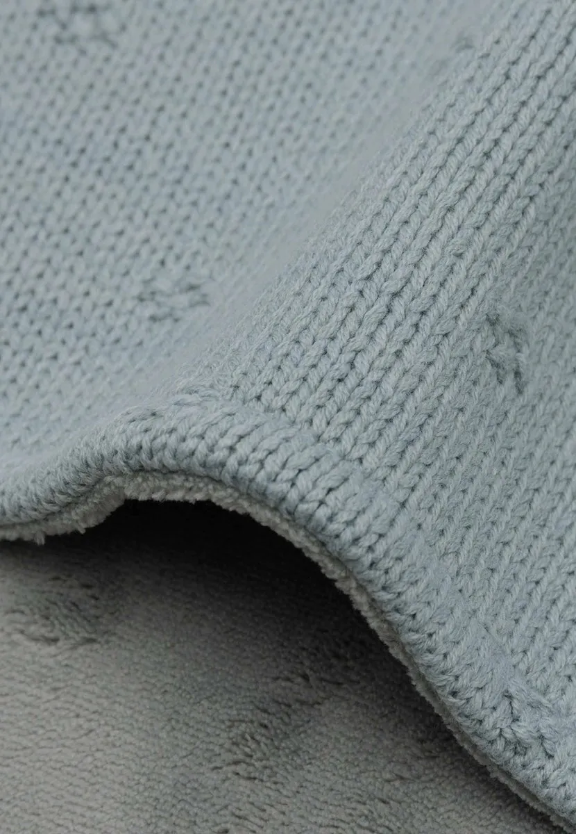 Jollein Deken Wieg 75x100cm Cosy Knit Sea Green